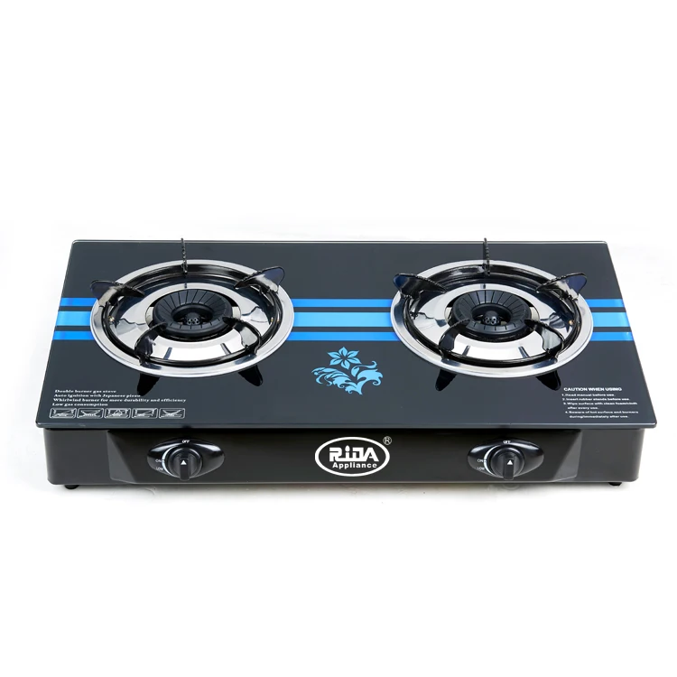 
China direct supply popular new design household table easy clean 2 burner gas stoves 