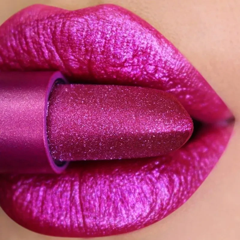 Multi-reflective glitter Pearl Paint Glitter Satin Metallic private label matte lipstick