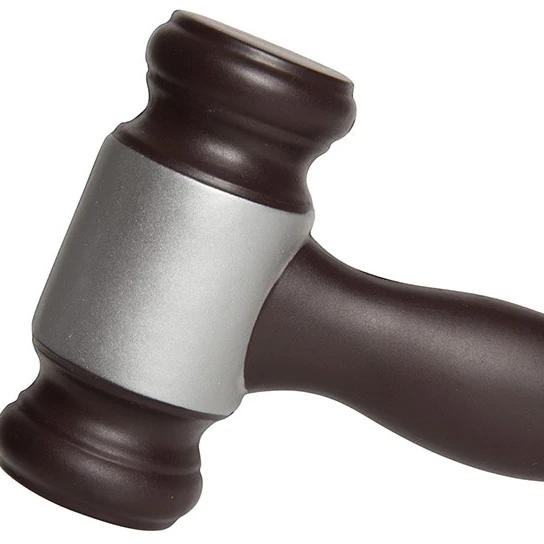 2024 New Custom Logo Print PU Foam Anti-stress Gavel Stress Ball For Promotion
