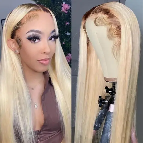 Body Wave 13*4 Transparent Lace Frontal Wig Raw Vietnamese Burmese Hair 180% Density 1B/613 Lace Front Glueless Wig Wear & Go