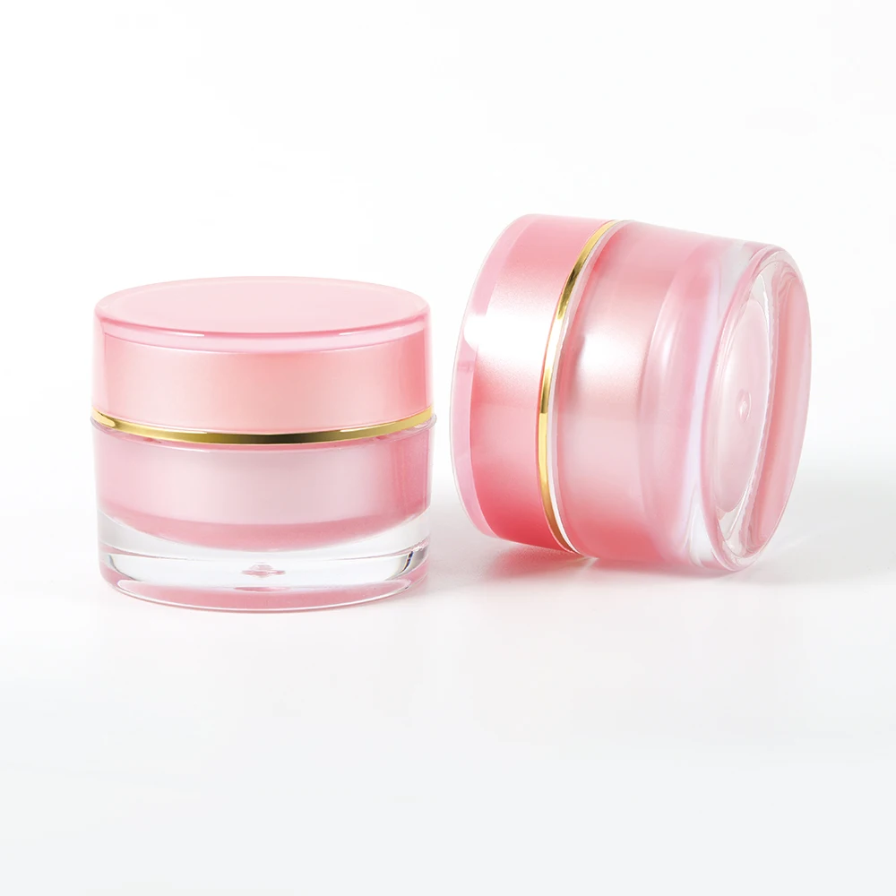 
 Пластиковая банка розового цвета для косметических средств по уходу за кожей, 10 г  