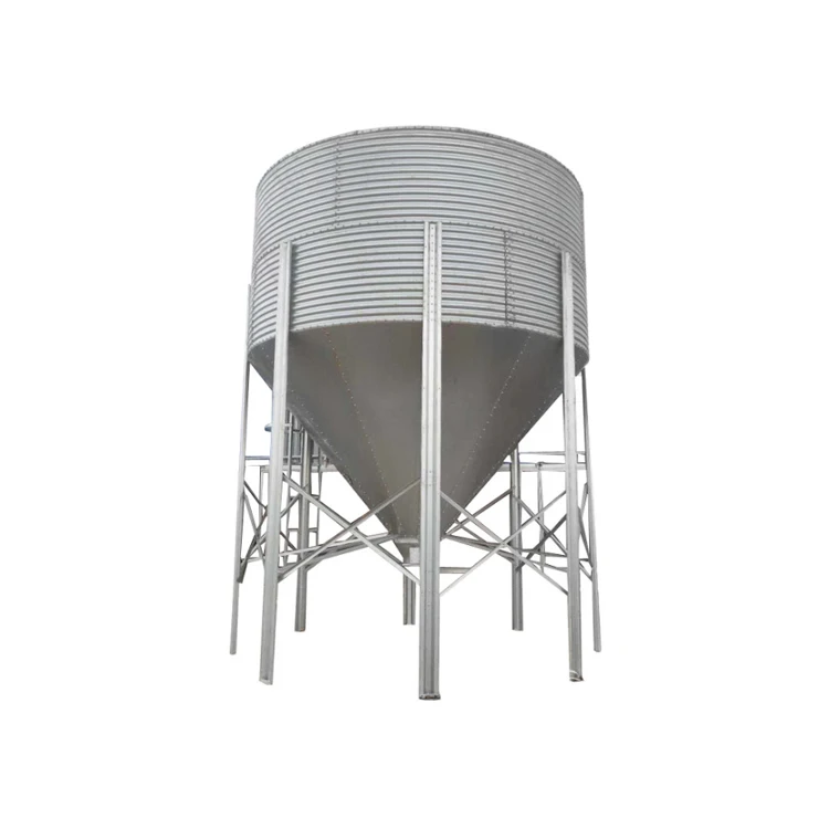 piggery hot-dip galvanized auger silo tank poultry swine house equipment feed making bin