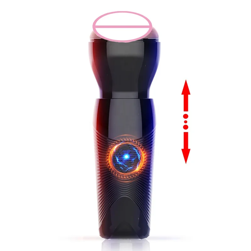 New Design Automatic Retractable Real Vaginal Real Voice Sucking Vibrator Masturbation Cup Sex Toys For Male