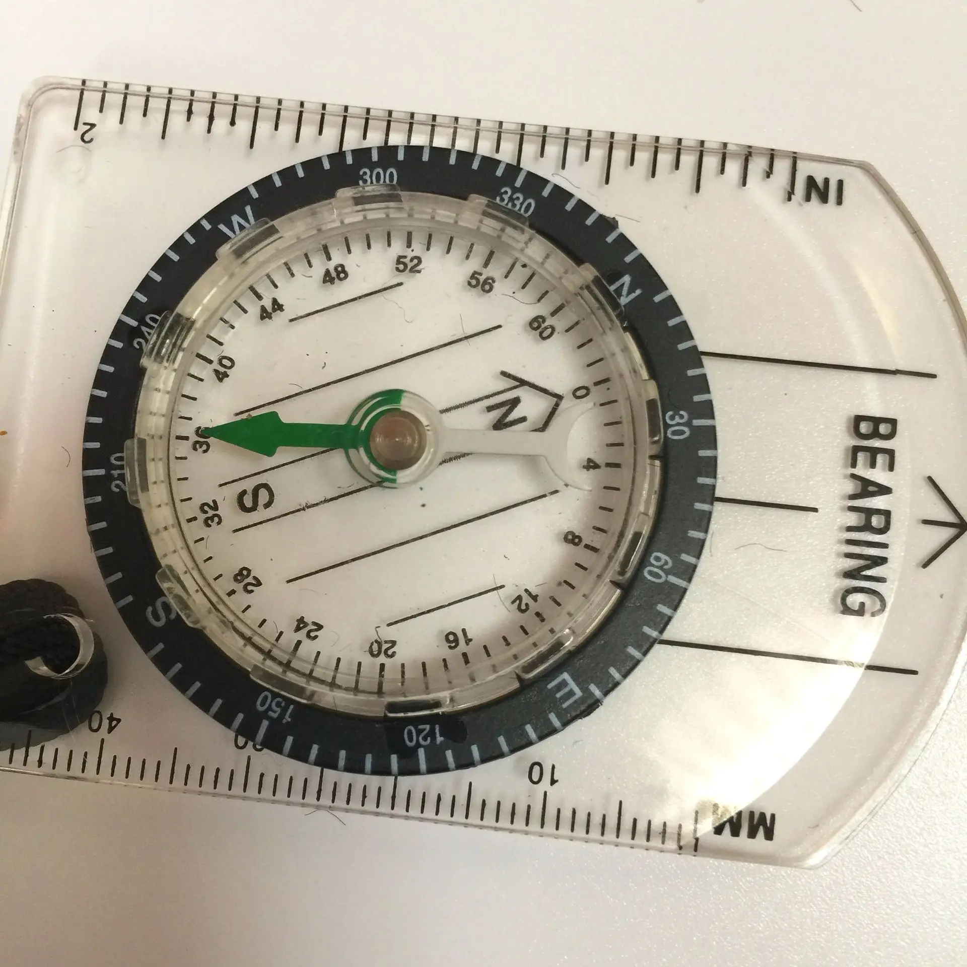 1x Outdoor Survival Compass Pointer Map Scale Ruler Compasses for Hiking Camping