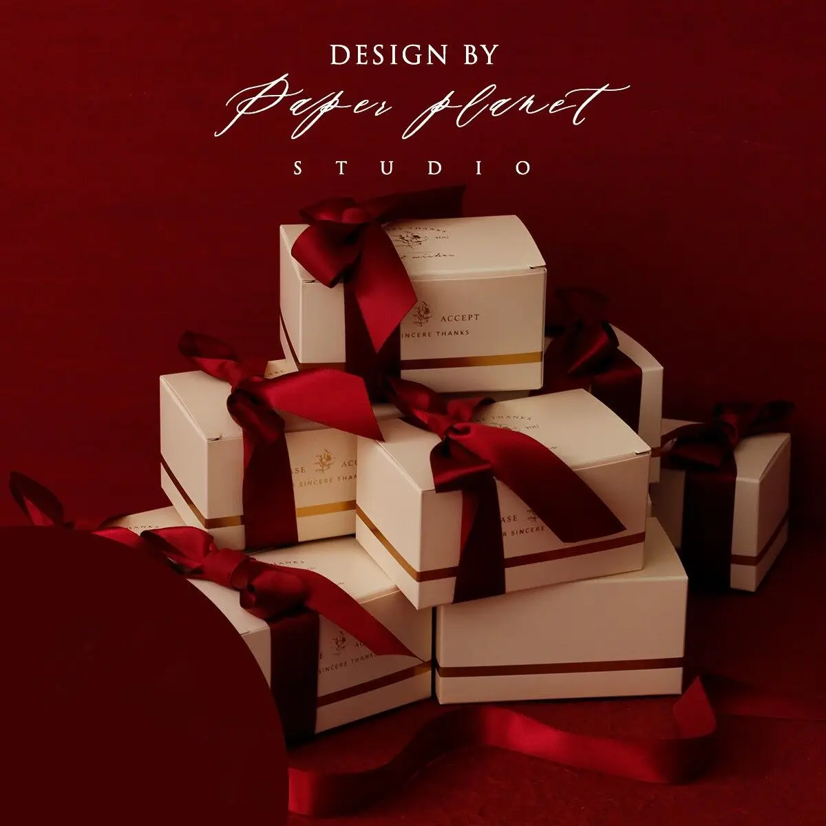 New Burgundy Red Box Large Wedding Candy Box Creative Hand Gift Wedding Candy Box Gift Packaging Paperboard Rectangle Fashion