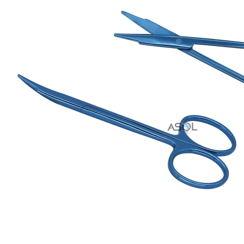 Заводская розетка с кольцевой ручкой, ножницы для тенотомии, изогнутые тупые наконечники длиной 115 мм