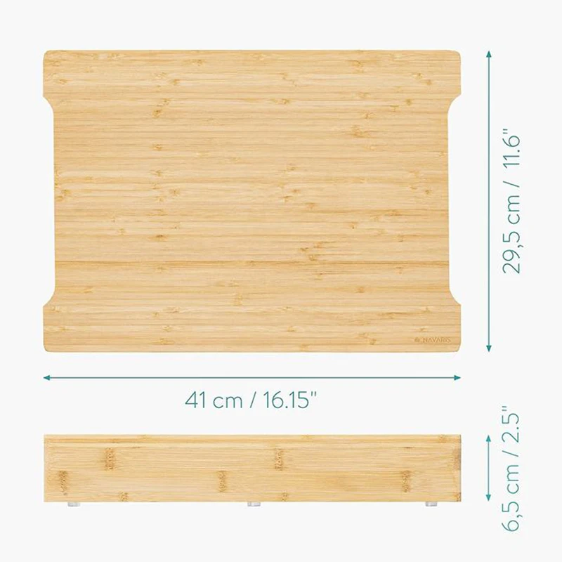 sublimation bamboo Cutting Board with Juice Groove 2 Piece Stainless Steel drip Tray chopping board with drawer Non-Slip Feet