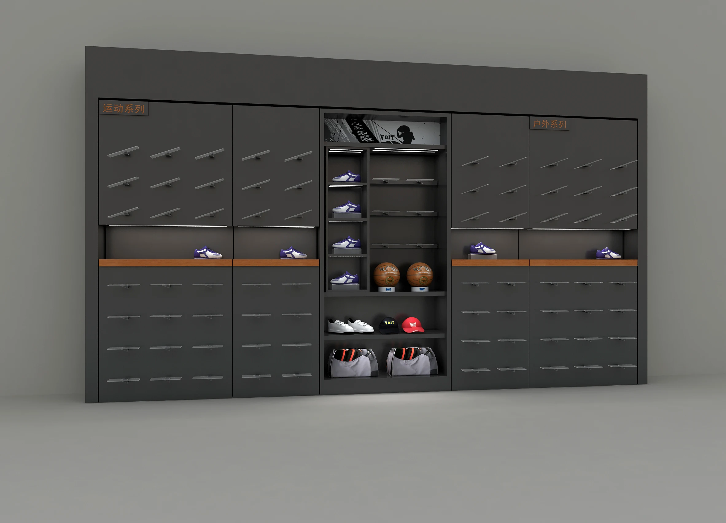 Factory customized window stand shoes display rack