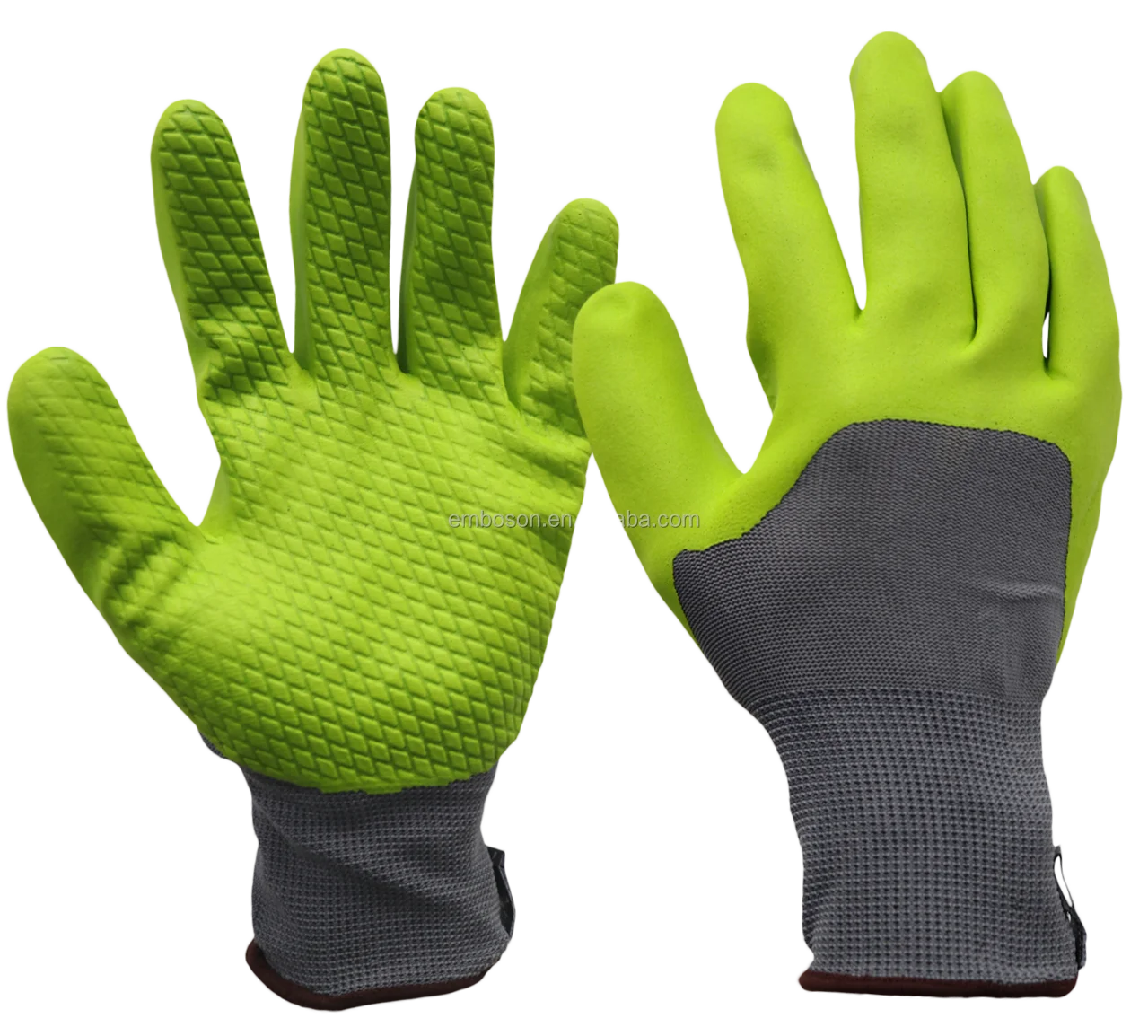 Knitted Cuff Oil Resistant Nitrile 3/4 Coated Gloves Nitrile Gloves