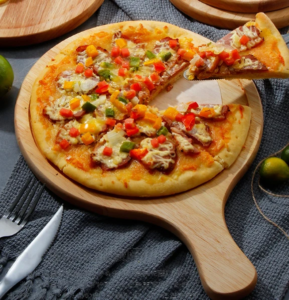 Wholesale customized Rectangular  tray steak board bamboo and Wooden pizza board pizza cutting board