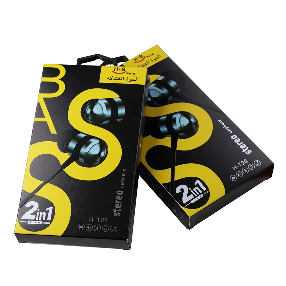 Chinese Custom Printed Folding Paper Packaging Box Headphone Earphone Box with customized logo and brand design