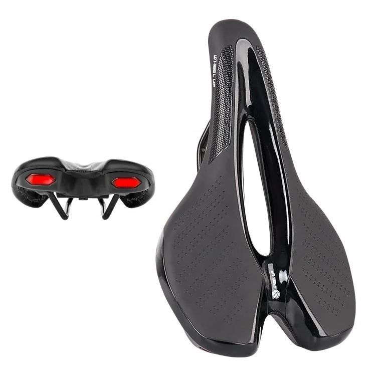 WHEEL UP Hollow MTB Bicycle Seat Rear Warning Light Design Anti-Slip Road Bike Saddle Seats For Men Comfort