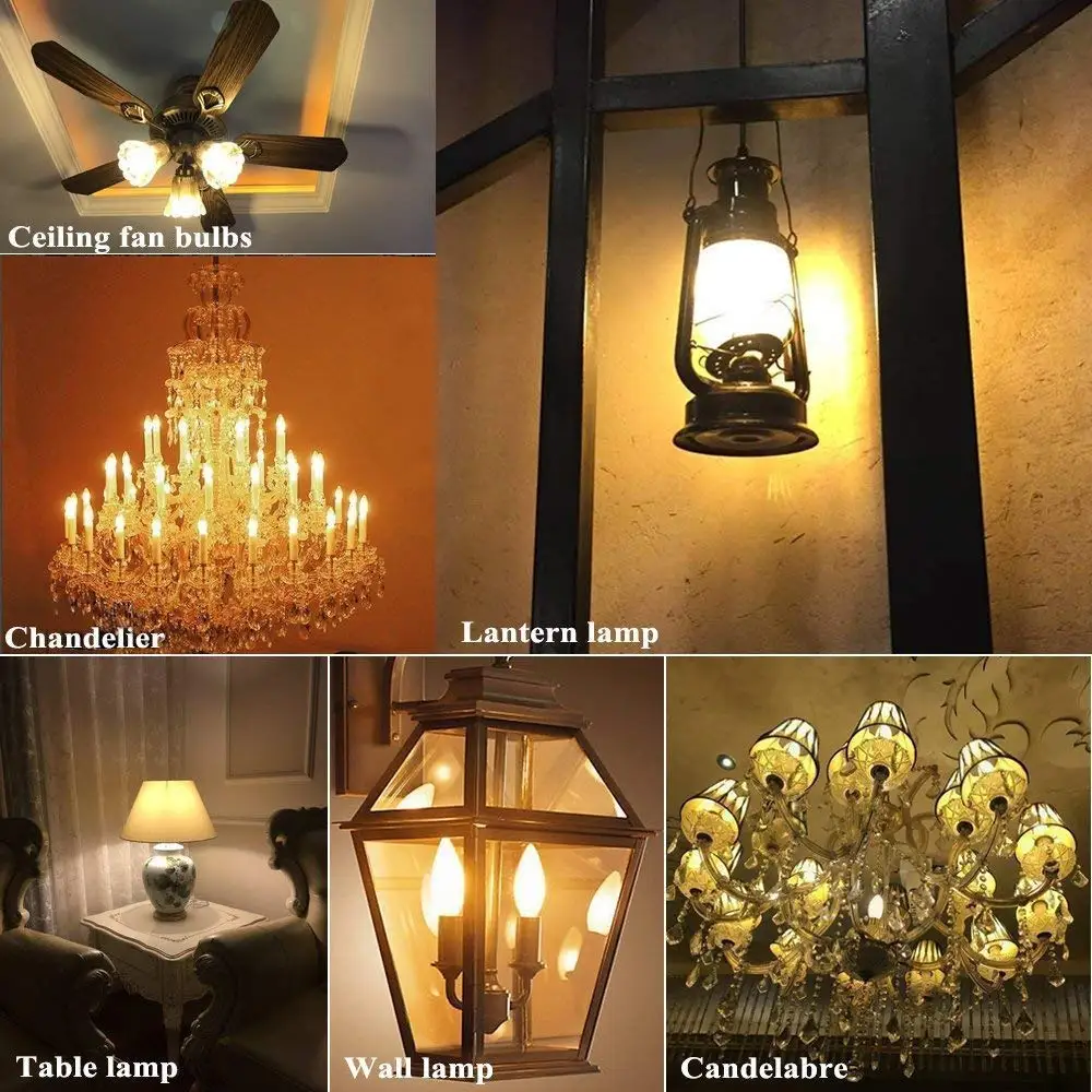 4W B15 bayonet base 5pack indoor outdoor decorative C35 led filament bulb