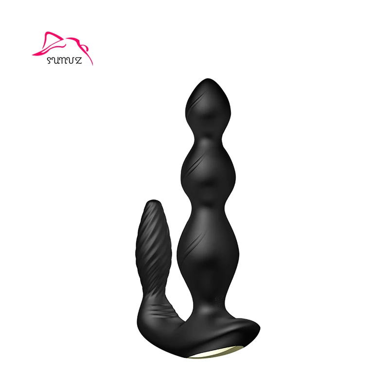 Wholesale Factory Price Packaging Elegant Black Mute Design Vibrator Anal Sex Toys for Men