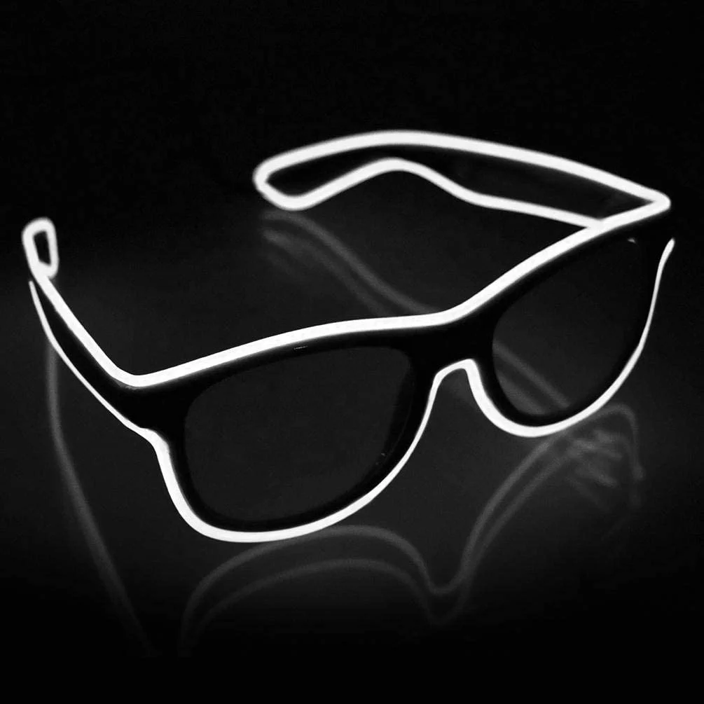 Custom made LOGO glow in dark party gifts EL LED light up glasses