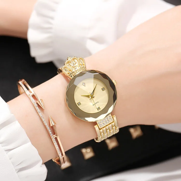 Spot Wholesale Luxury Alloy Quartz Crown Ladies Watch