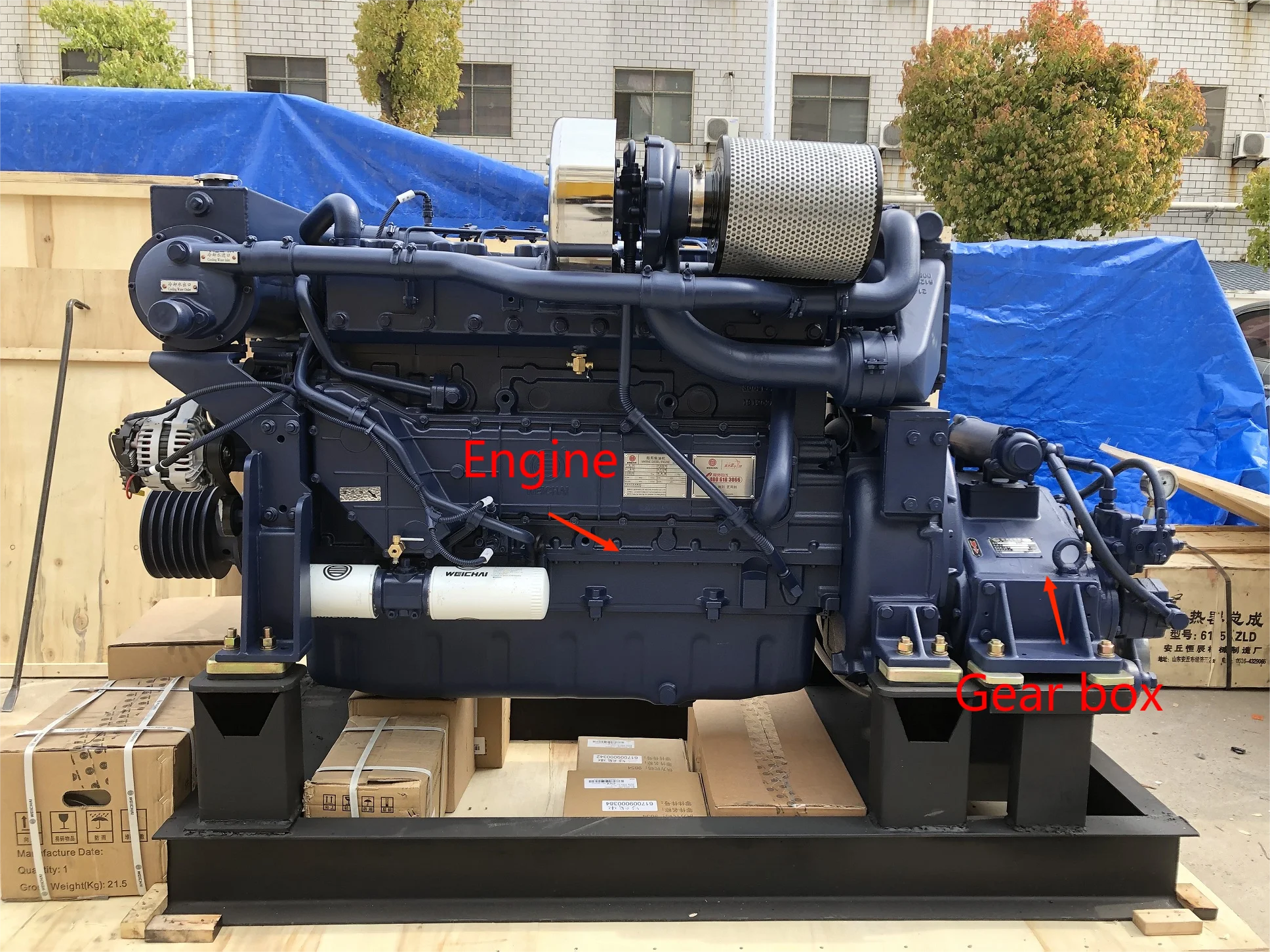 Best seller and brand new Weichai 4 stroke 6 cylinder diesel engine used for marine WD10C312-18