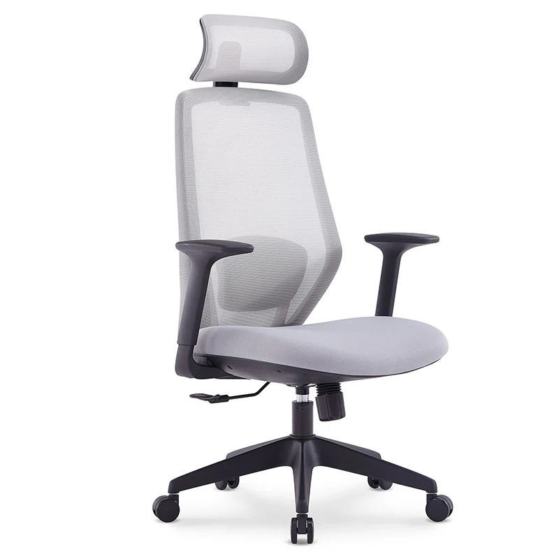 Ergonomic Office Staff Chair Comfortable Mid-Back Mesh Swivel Design Modern Furniture Fabric and Iron Material