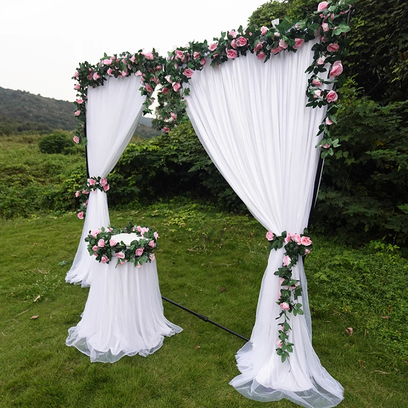 Heavy Duty Backdrop Banner Stand 8 x 8ft Adjustable Telescopic Backdrop Stand