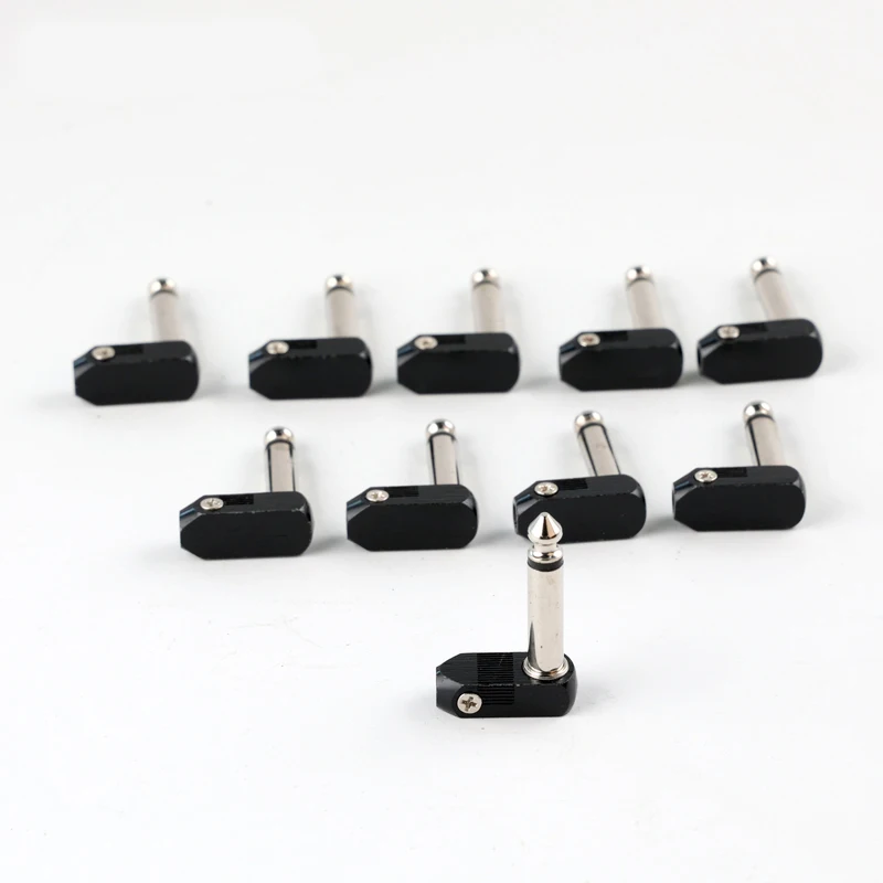 DIY New 6.35mm Solderless 1/4inch Connector L Right angle TS 6.35MM Plug For Guitar