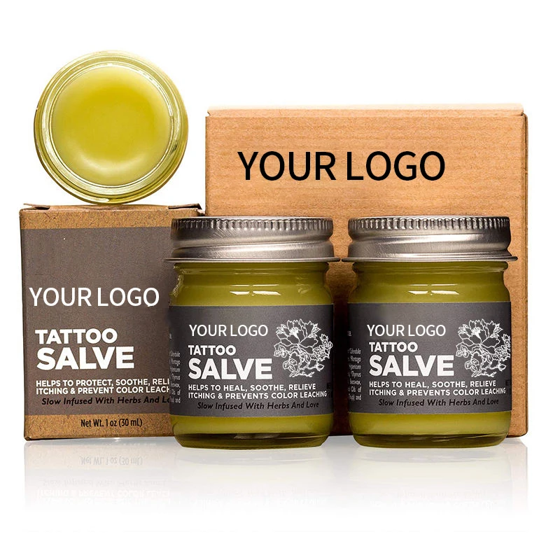 Custom Logo Herbal Tattoo Salve Cream Helps To Heal Soothe