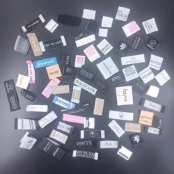 Woven mark creative high quality labels decorative fabric labels clothing accessories small MOQ logo customized collar label