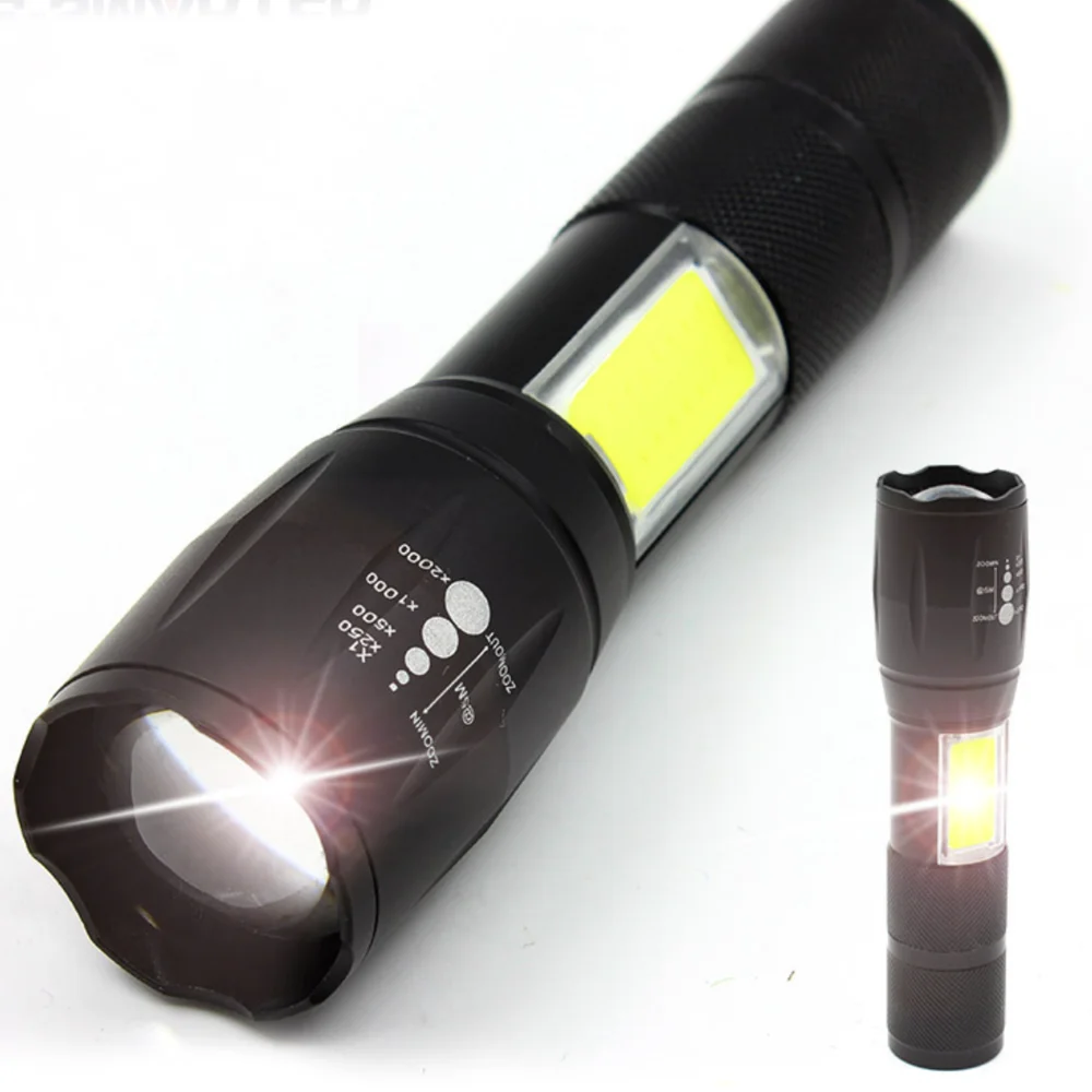 Aluminum Alloy Torch Light Outdoor Camping 1200 LM XML T6 Zoomable Self Defensive Led Tactical Flashlight