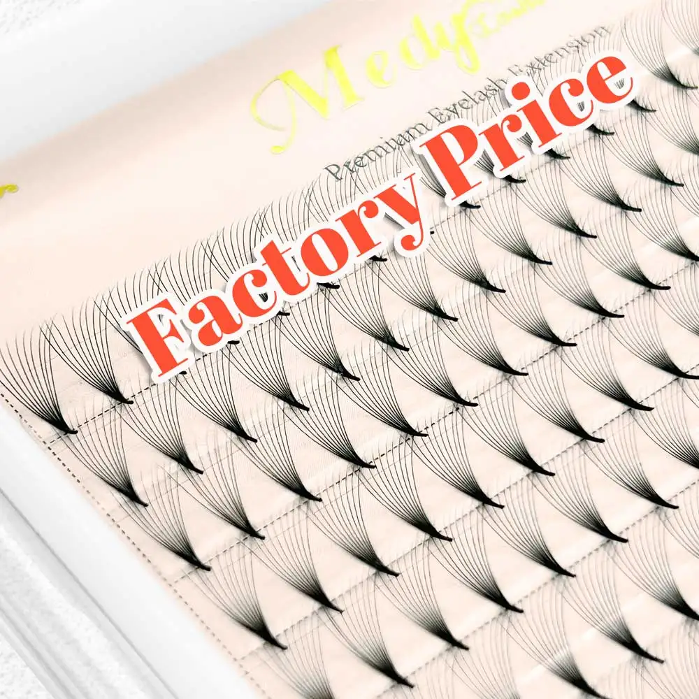 pro made fans lash extension premade volume fan eyelash extension faux mink silk volume hand made short stem fan eyelashes