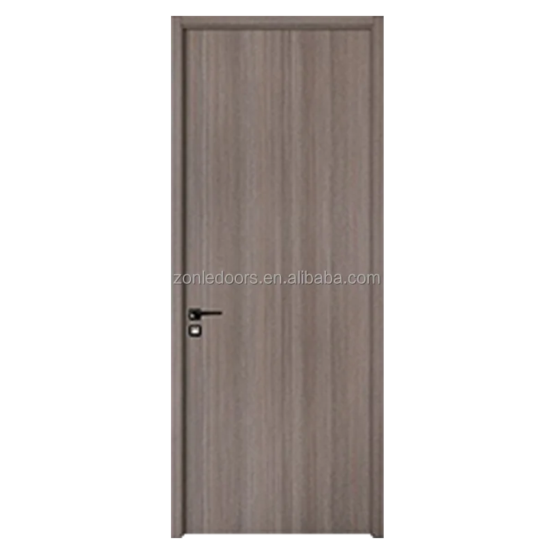 Prefinished Flush Hollow Core Veneer Design Prehung Left Hand Interior Slab Door For House Office With Smart Lock