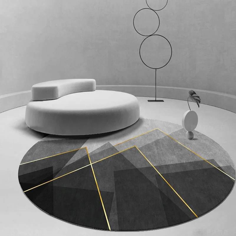 Office computer E-sports swivel chair study floor mat light luxury round super soft carpet