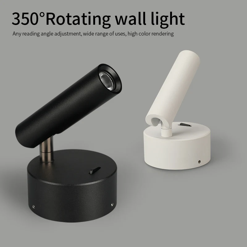 
Puluoti 350 Degree Rotation Indoor Reading Angle Adjustment LED Wall Lamp 
