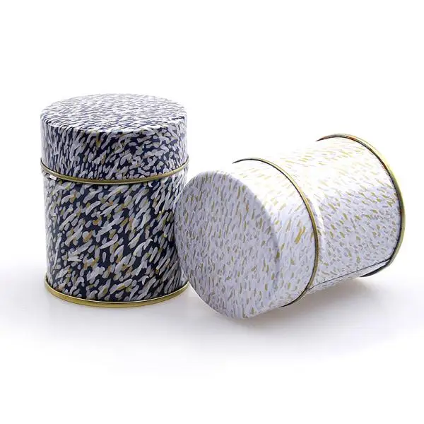 Factory price small round metal tea tin container custom print empty coffee tea tin can