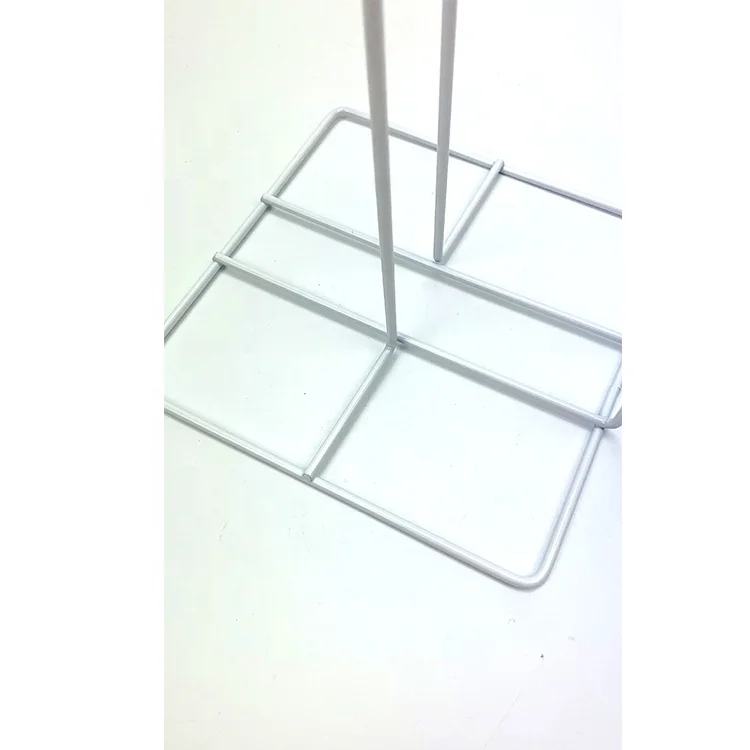 Wholesale nice price simple design metal wire standing tissue paper roll holder for kitchen toilet
