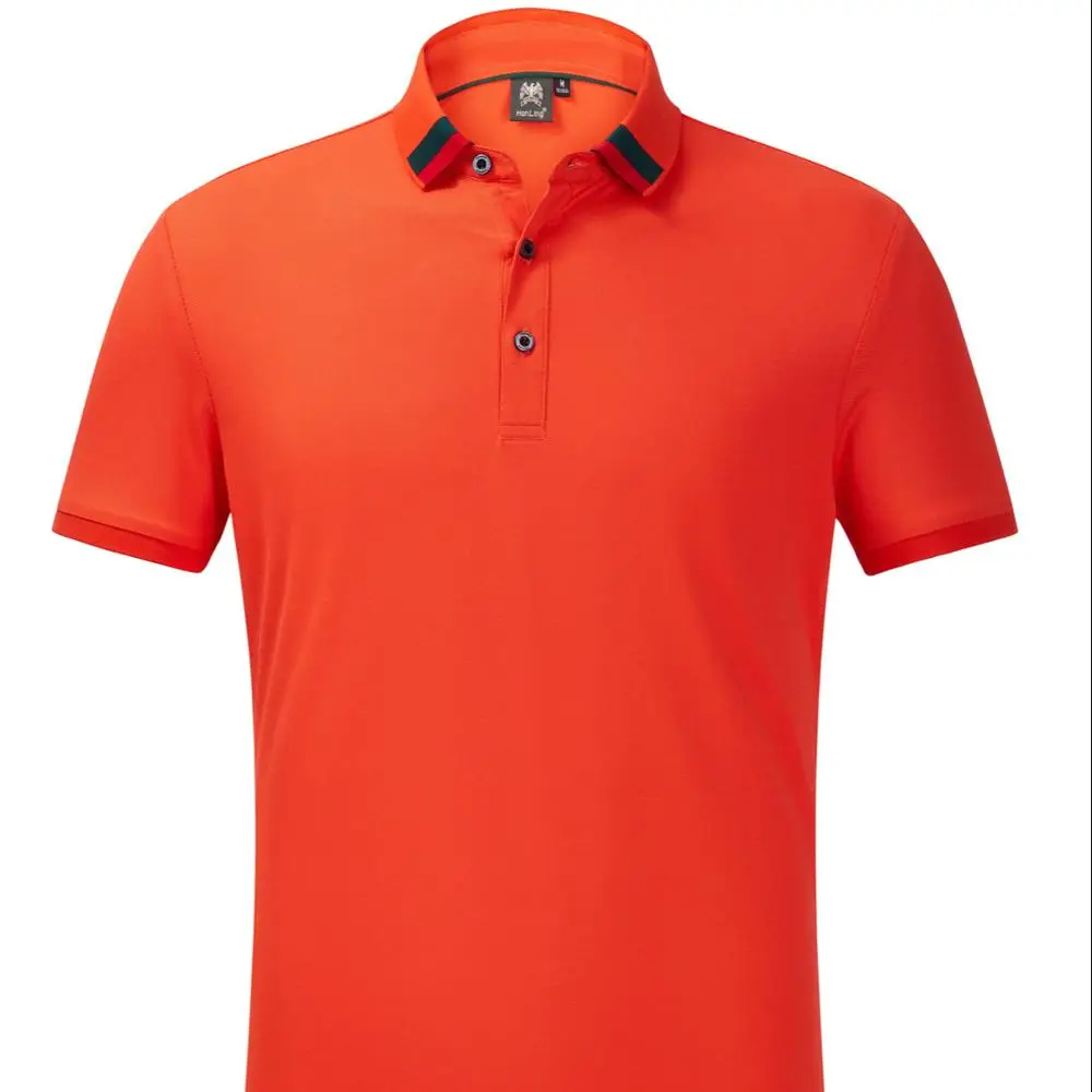 Wholesale Restaurant Uniform design orange custom polo shirts unisex