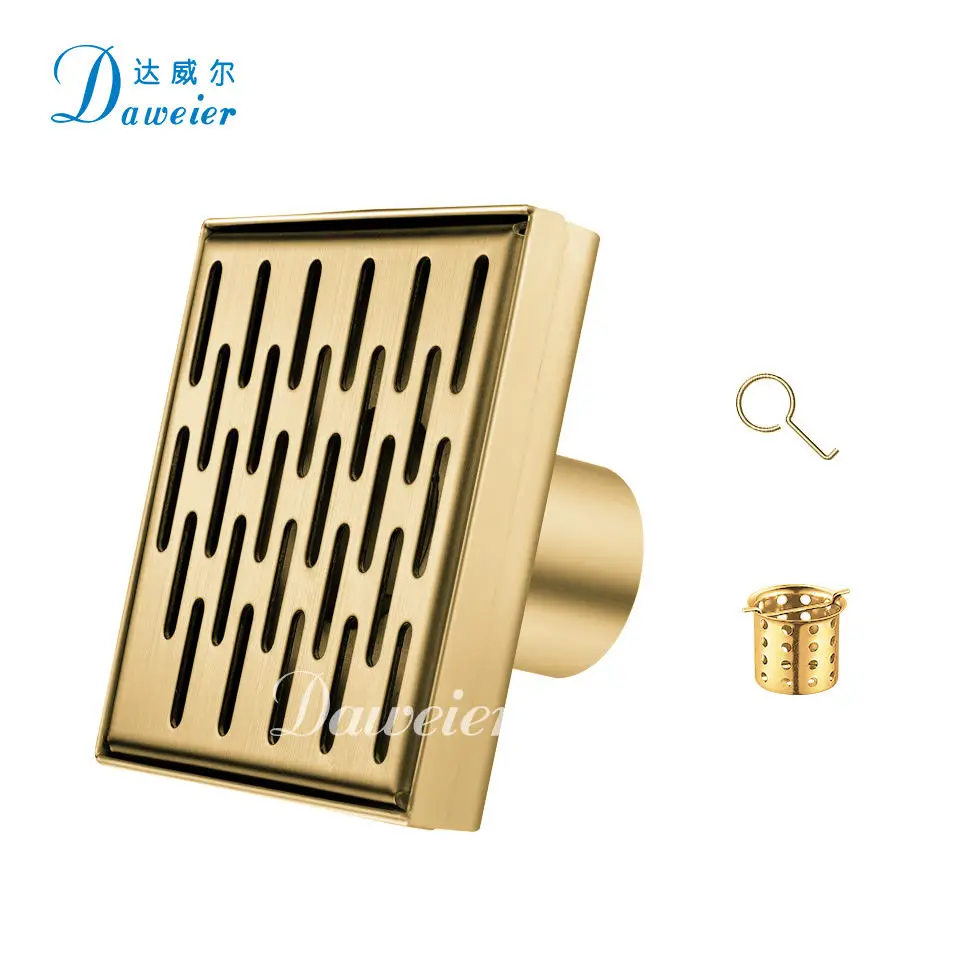 Gold color CUPC Shower Drain  304 Stainless Steel Linear Shower Grate Floor Drain For Bathroom