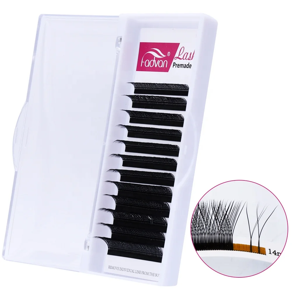 
Yy Style Cilia Fadvan Hand Planted Easy Fanning Volume Lashes Y Shape Russian Volume Premade Fans Ciglia Yy Wire 