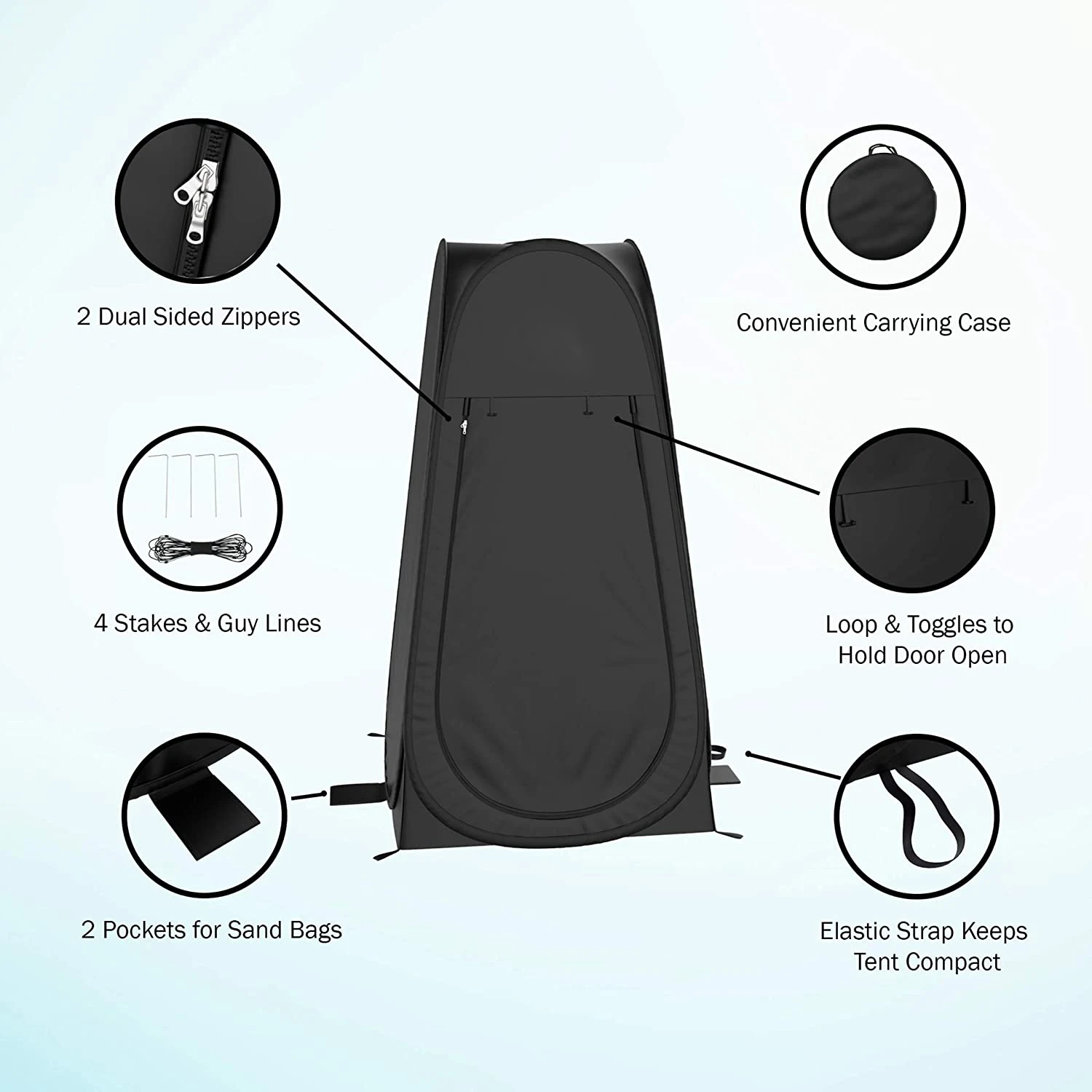 Ultralight one person portable private tent outdoor camping tent shower tent