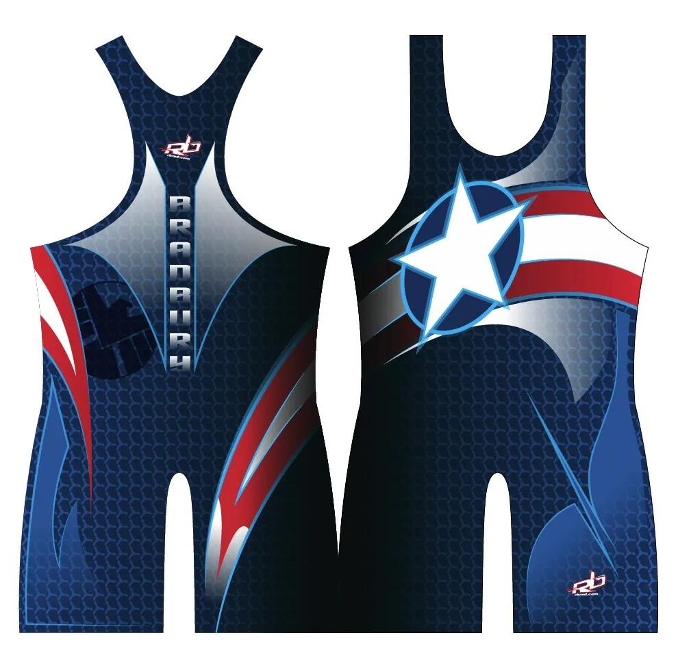 
Custom Spandex wrestling tights wrestling suits sublimation wrestling singlets for Men 