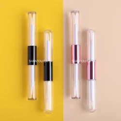 cosmetic packaging unique 1ml 3.5ml PETG Aluminum black pink two dual end double sided lip gloss tubes mascara eyeliner tube