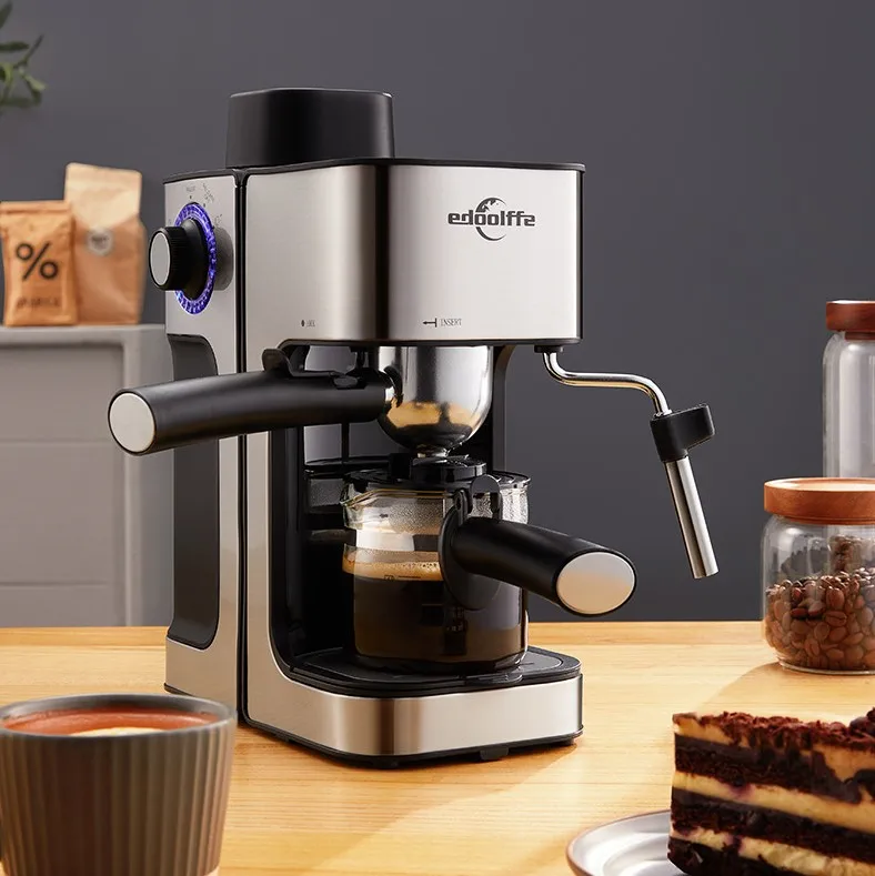 Professional Semi-Automatic Home Office Kitchen Appliances Espresso Machine Portable Coffee Maker With Milk Frother
