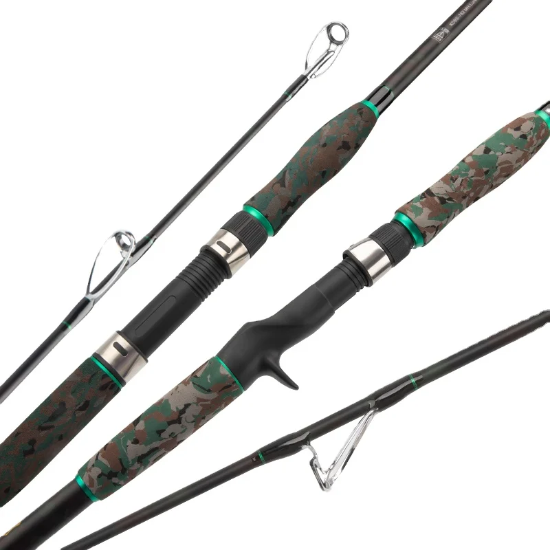 Kingdom BLACK CUT Carbon Spinning Fishing Rods 2 Or 3 Sections 2.28M Multi-section Feeder rods Casting Fishing Travel Rod