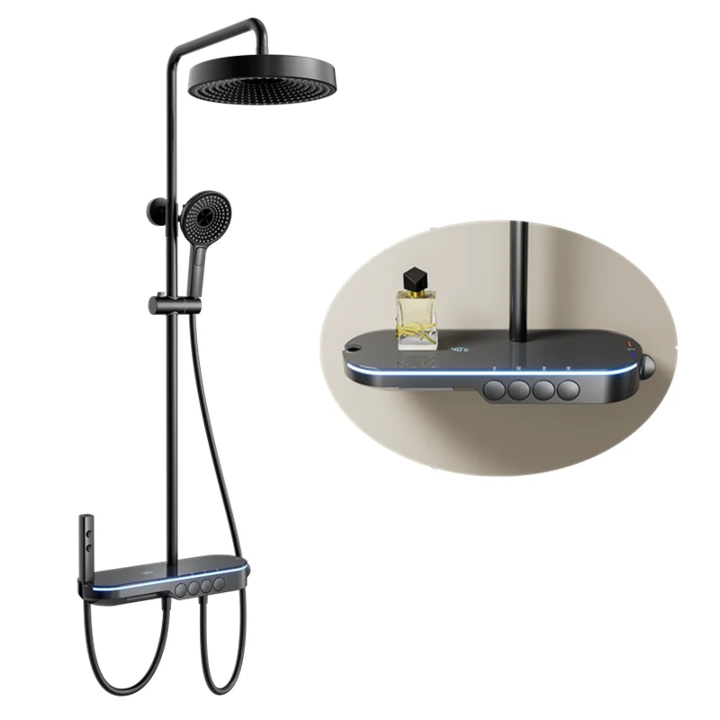 Smart digital shower faucet mixer set bathroom shower set system thermostatic shower set