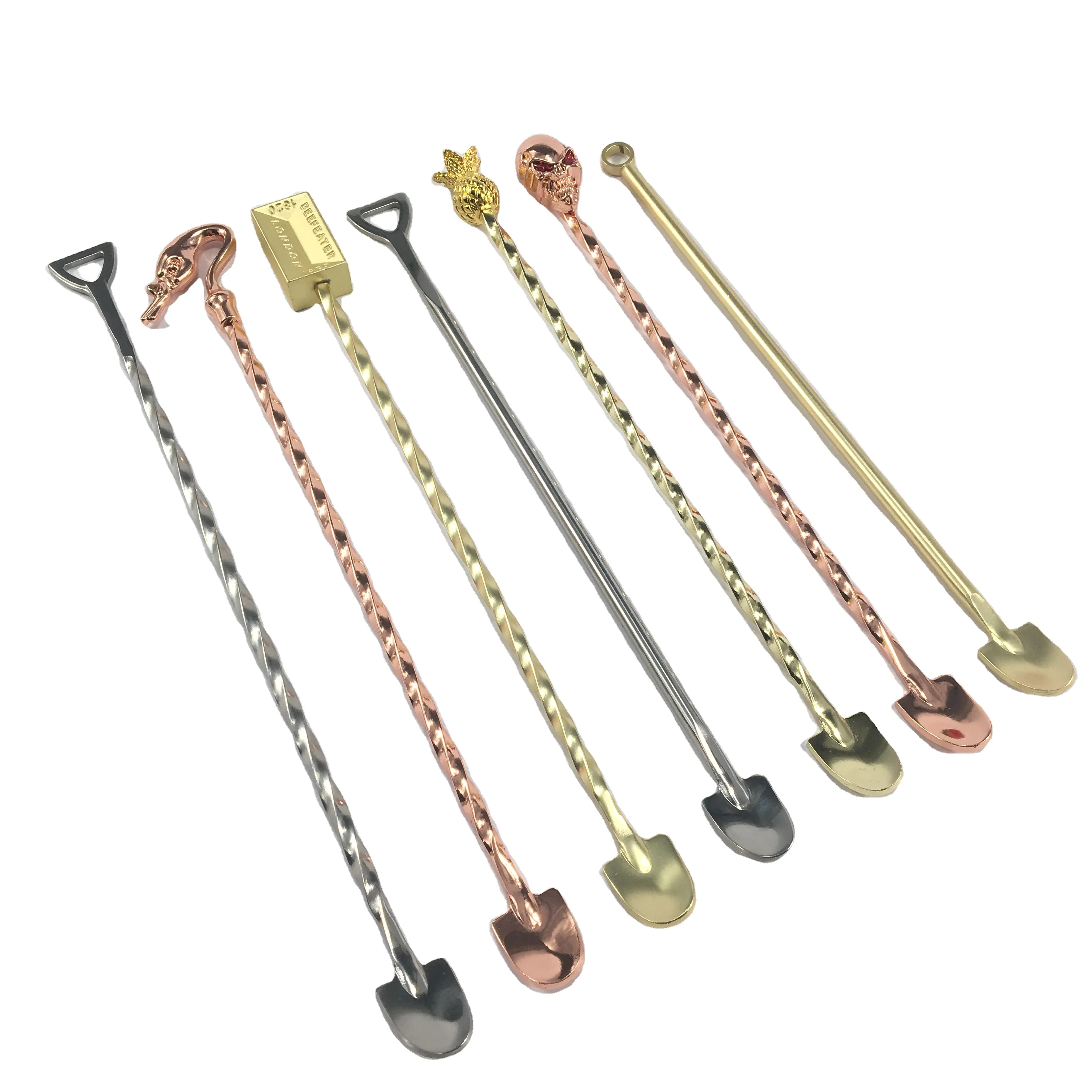 Personalised Stainless Steel Silver Copper Golden Cocktail Stirrer Man Cave Bar Party Bar Swizzle Drink Mixer Stirrer