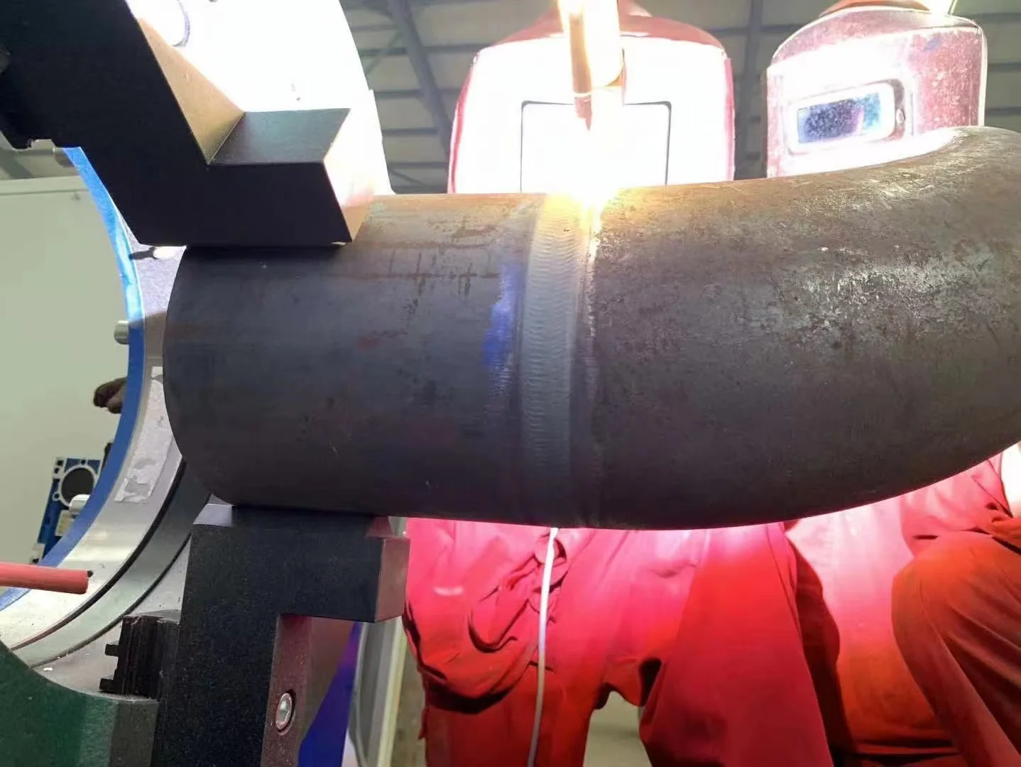 Automatic Double-torches Longitudinal(straight)&Circumferential(circle) seam welding machine for tank,tube,pipe to flange