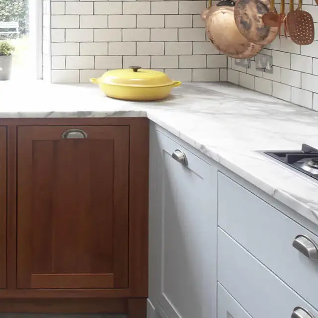 White Shaker American Style Melamine Board PVC Solid Wood Cabinet Door Kitchen Cabinet