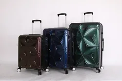 Factory wholesale ABS PC  20' 24' 28' 3 pcs luggage set TSA lock 4 wheel  hardside cabin trolley suitcase