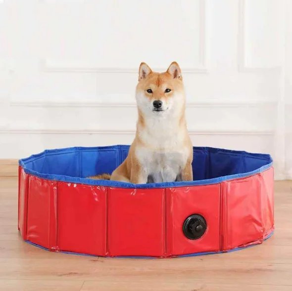 80*20cm Foldable  Durable PVC Dog Bathing Pool Pet Swimming Water Pool