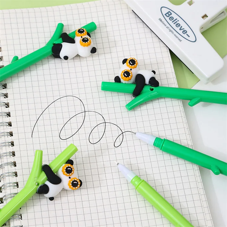 0.5 mm Gel Pens Wholesale Creative Cartoon Panda Personalized Gel Ink Pen Kawaii Children Stationery Items for School