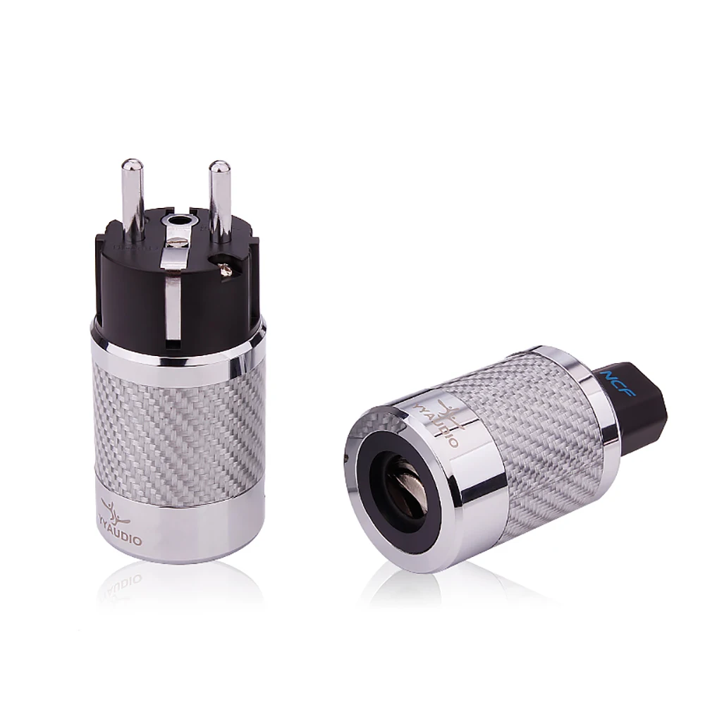 hifi power plug audio Platinum Plated EU Power plug IEC connector  DIY Cable power plug hifi