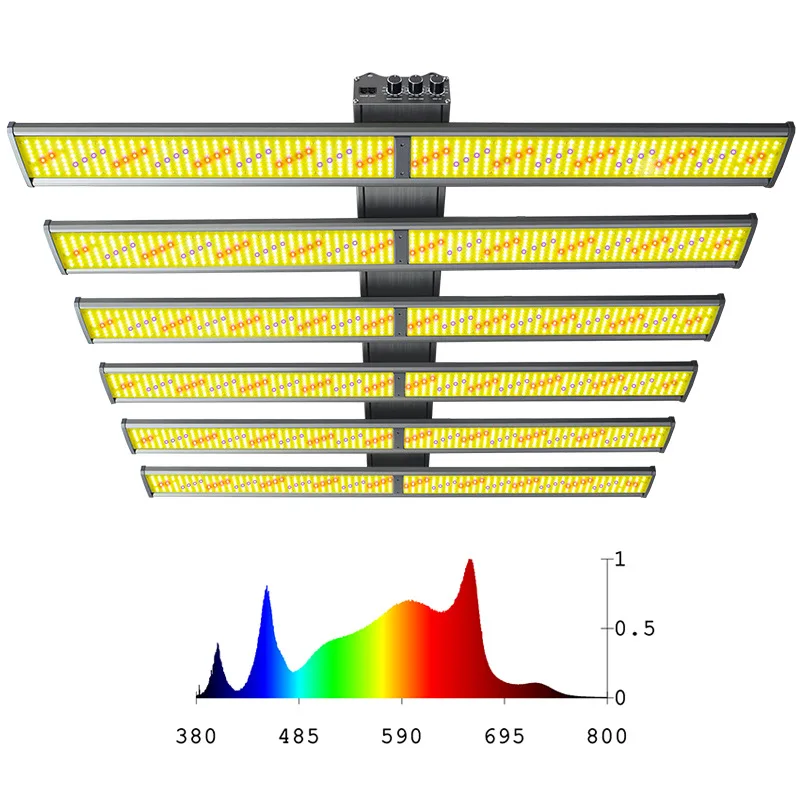 1200W high-power 3-channel spectral adjustment with 6bar indoor lighting LED octopus plant lamp UV plant growth lamp